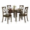 Valencia 5 Piece Round Dining Sets With Uph Seat Side Chairs (Photo 17 of 25)