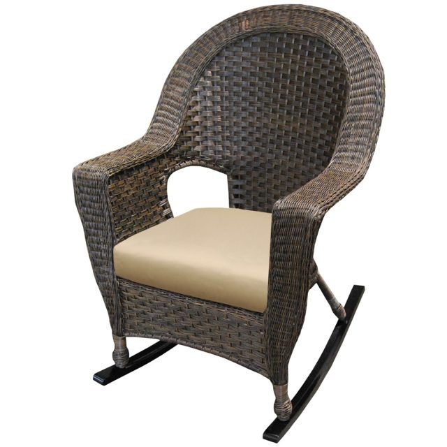 Top 15 of Wicker Rocking Chair with Magazine Holder