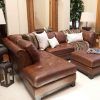 2Pc Maddox Left Arm Facing Sectional Sofas With Chaise Brown (Photo 6 of 25)