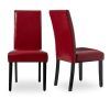 Red Leather Dining Chairs (Photo 3 of 25)