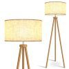 Wood Tripod Standing Lamps (Photo 2 of 15)