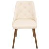 Cream Faux Leather Dining Chairs (Photo 2 of 25)