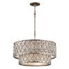 Burnished Silver 25-Inch Four-Light Chandeliers (Photo 2 of 15)