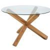 Glass Top Oak Dining Tables (Photo 11 of 25)