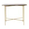 Walnut Wood And Gold Metal Console Tables (Photo 5 of 15)