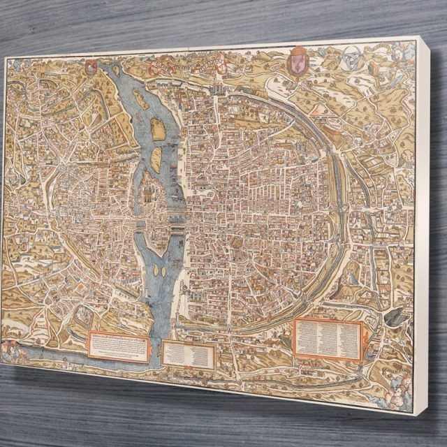 15 Best Collection of Map of Paris Wall Art
