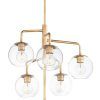 Natural Brass 19-Inch Eight-Light Chandeliers (Photo 12 of 15)