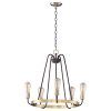 Oil Rubbed Bronze And Antique Brass Four-Light Chandeliers (Photo 12 of 15)