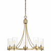 Natural Brass 19-Inch Eight-Light Chandeliers (Photo 13 of 15)