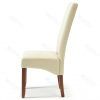 Cream Faux Leather Dining Chairs (Photo 1 of 25)