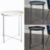 Metal Legs And Oak Top Round Console Tables (Photo 9 of 15)