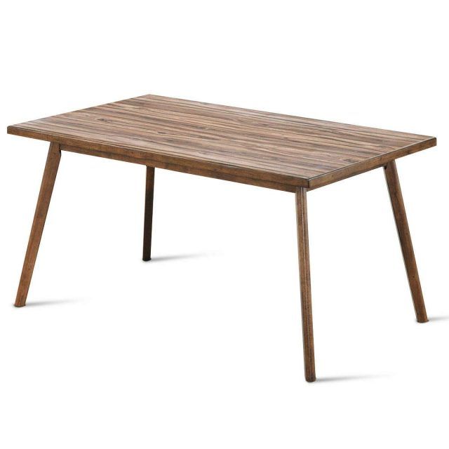25 The Best Mid Century Rectangular Top Dining Tables with Wood Legs