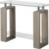 Glass And Pewter Oval Console Tables (Photo 4 of 15)