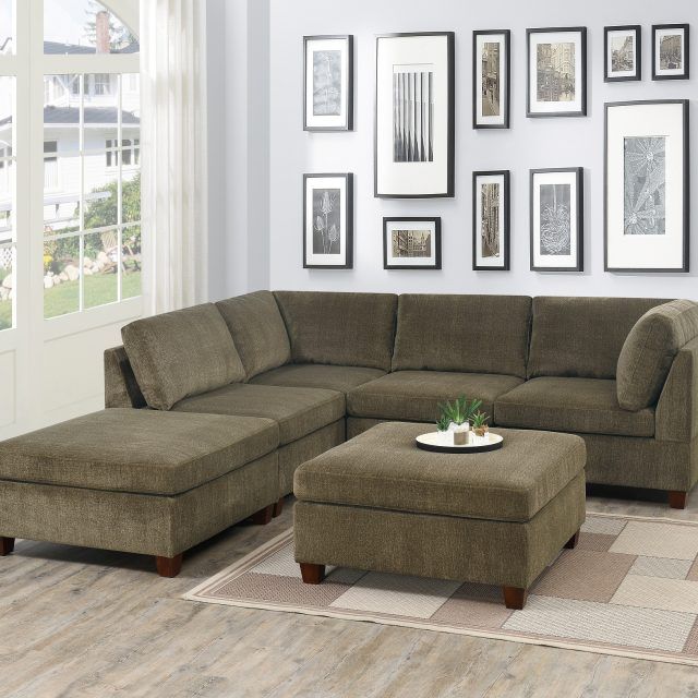 25 Photos Mireille Modern and Contemporary Fabric Upholstered Sectional Sofas
