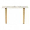 White Marble Gold Metal Console Tables (Photo 12 of 15)