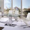 Modern Glass Top Extension Dining Tables In Stainless (Photo 25 of 25)