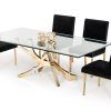 Modern Gold Dining Tables With Clear Glass (Photo 19 of 25)