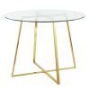Modern Gold Dining Tables With Clear Glass (Photo 16 of 25)