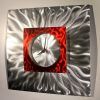 Abstract Metal Wall Art With Clock (Photo 5 of 15)