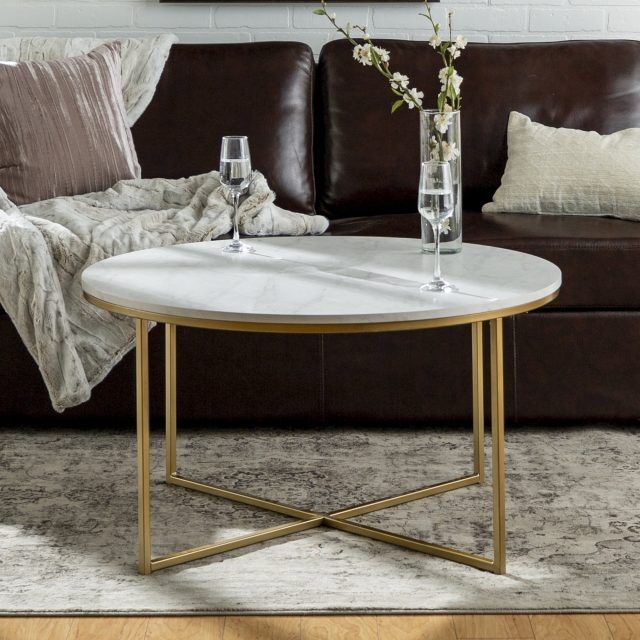 Top 15 of Modern Round Faux Marble Coffee Tables