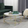 Modern Round Faux Marble Coffee Tables (Photo 12 of 15)