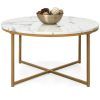 Modern Round Faux Marble Coffee Tables (Photo 10 of 15)