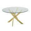 Modern Gold Dining Tables With Clear Glass (Photo 23 of 25)