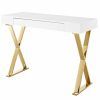 White Triangular Console Tables (Photo 14 of 15)