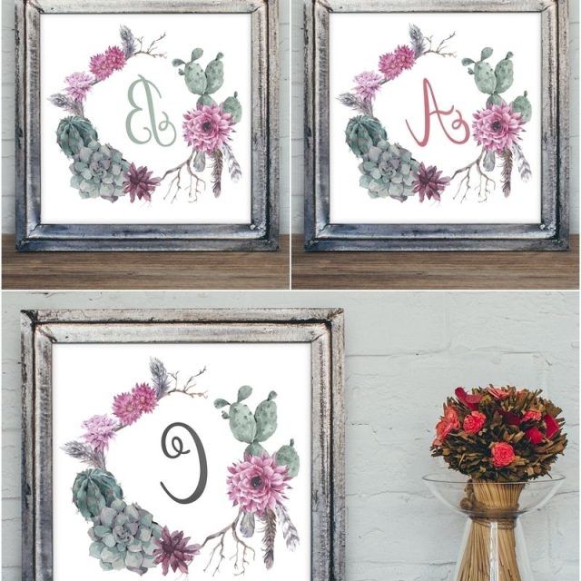The 15 Best Collection of Monogram Wall Art