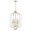 Brushed Champagne Lantern Chandeliers (Photo 9 of 15)