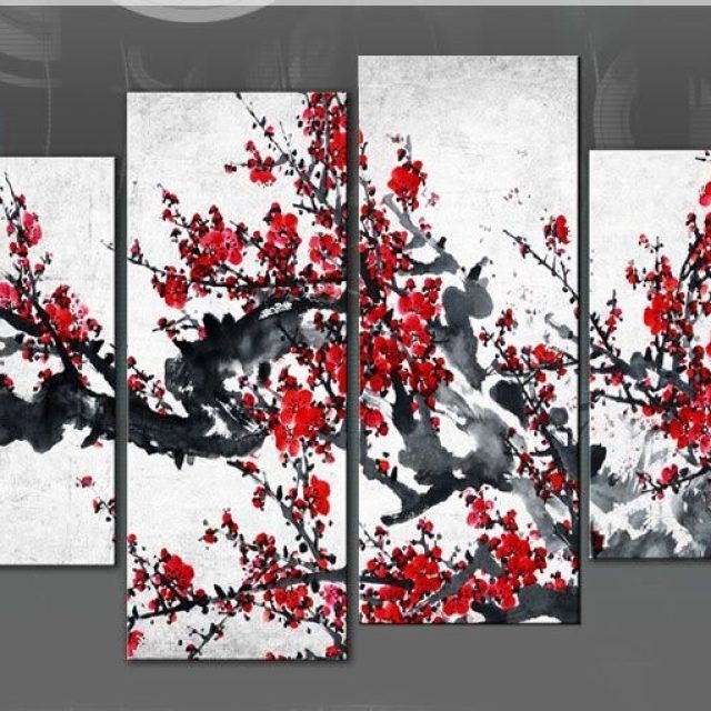 The 15 Best Collection of Black and White Wall Art with Red