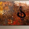 Abstract Musical Notes Piano Jazz Wall Artwork (Photo 9 of 15)