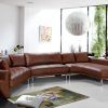Florence Mid Century Modern Right Sectional Sofas Cognac Tan (Photo 10 of 25)