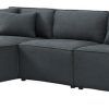 Element Right-Side Chaise Sectional Sofas In Dark Gray Linen And Walnut Legs (Photo 11 of 25)