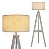 Rubberwood Standing Lamps (Photo 3 of 15)