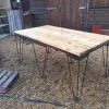 Washed Old Oak & Waxed Black Legs Bar Tables (Photo 15 of 25)