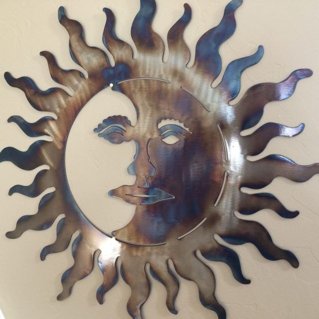 15 Collection of Sun and Moon Metal Wall Art