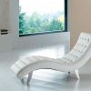 White Leather Chaise Lounges (Photo 7 of 15)