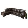 Bonded Leather All In One Sectional Sofas With Ottoman And 2 Pillows Brown (Photo 15 of 25)