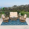 2 Piece Swivel Gliders With Patio Cover (Photo 6 of 15)