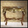Antiqued Gold Leaf Console Tables (Photo 10 of 15)