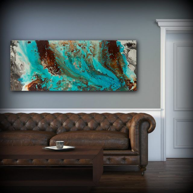 2024 Popular Teal and Brown Wall Art