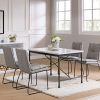 Faux Marble Finish Metal Contemporary Dining Tables (Photo 17 of 25)