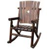Char Log Patio Rocking Chairs With Star (Photo 1 of 15)