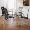 4 Seater Round Wooden Dining Tables With Chrome Legs (Photo 7 of 25)