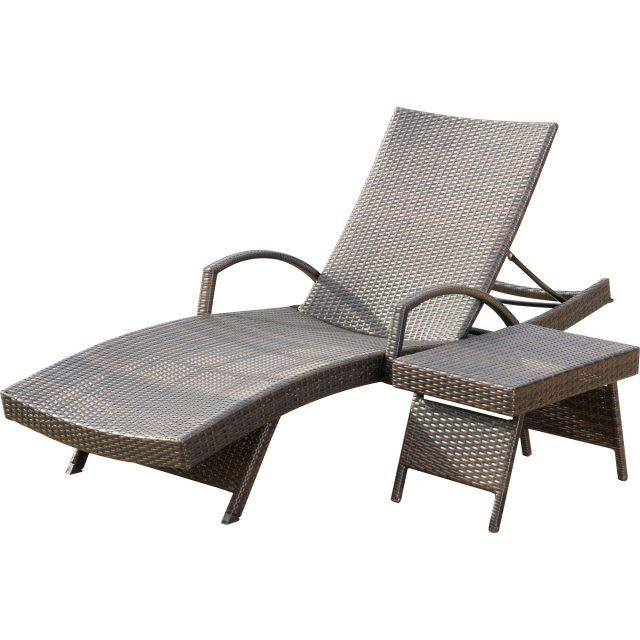 The 15 Best Collection of Eliana Outdoor Brown Wicker Chaise Lounge Chairs