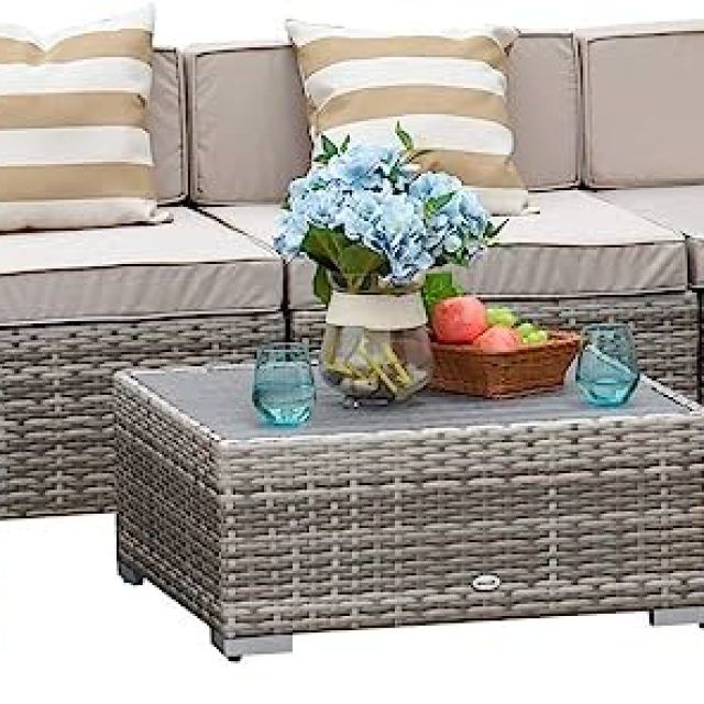 15 Best Outdoor Couch Cushions, Throw Pillows and Slat Coffee Table