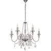 Polished Chrome Three-Light Chandeliers With Clear Crystal (Photo 14 of 15)