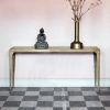 Geometric Glass Top Gold Console Tables (Photo 6 of 15)