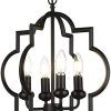 Black With White Lantern Chandeliers (Photo 6 of 15)